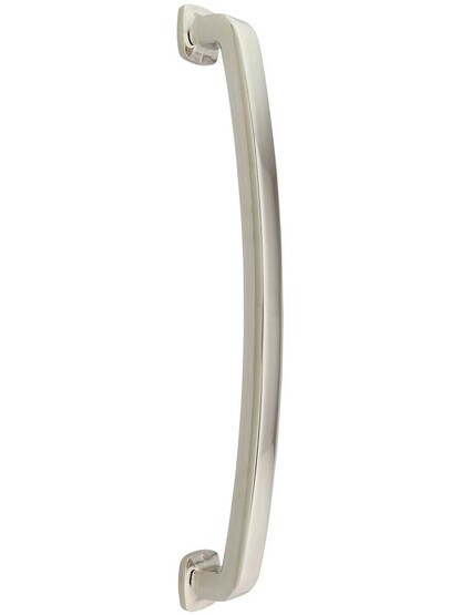 Belcastel Flat-Bottom Appliance Pull - 12 inch Center-to-Center in Polished Nickel.
